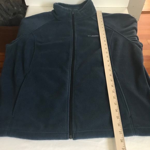 COLUMBIA Fleece Jacket Full Zip Front Coat Blue Green Women’s Plus Size 2X - Picture 11 of 16